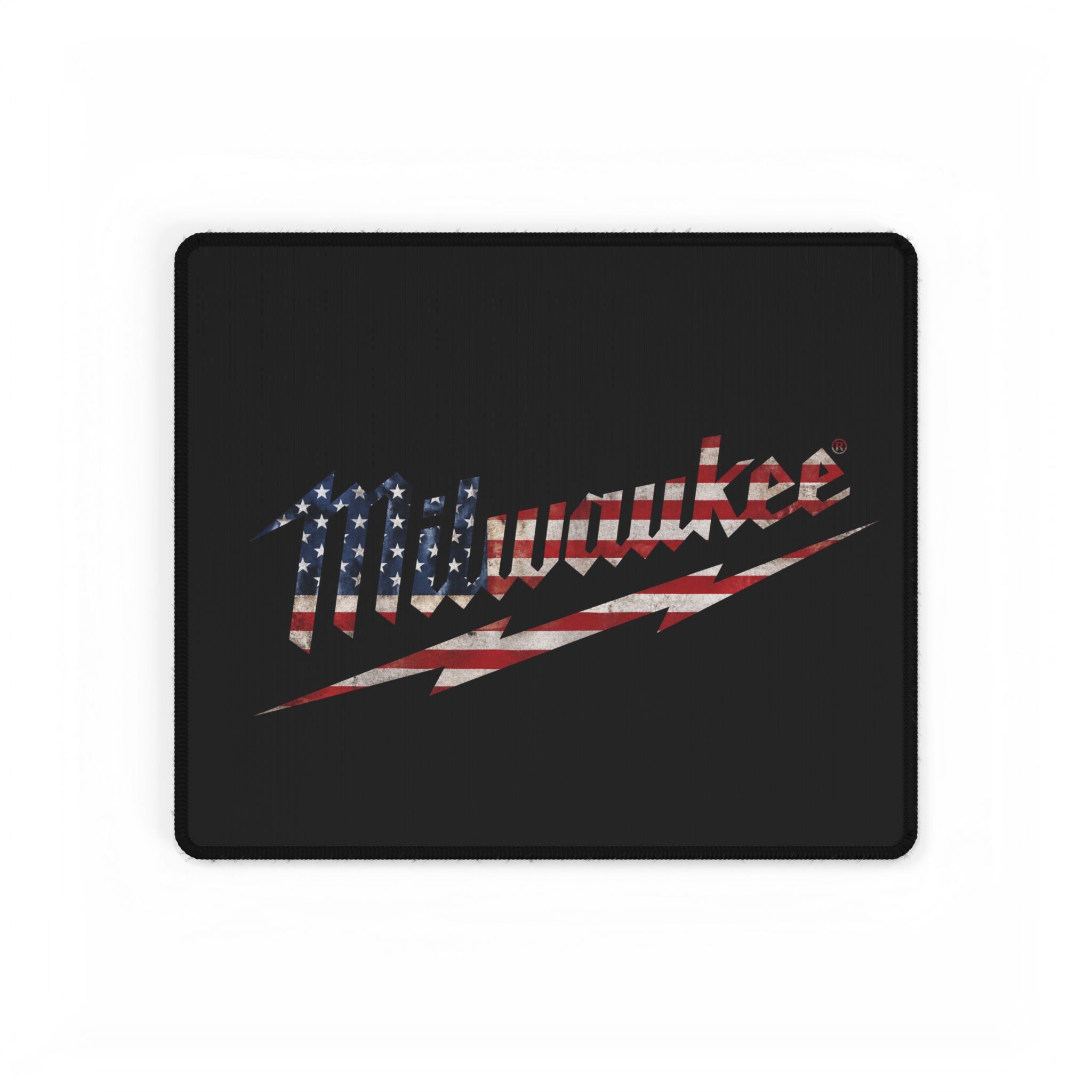 Milwaukee Flag Desk Mat — American Tool Brand Mouse Pad for Workshop & Office