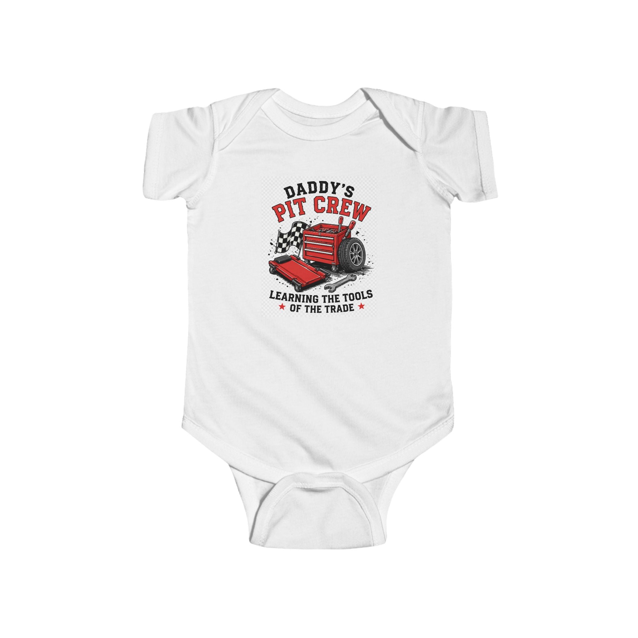 Daddys Pit Crew Infant Fine Jersey Bodysuit For Newborn