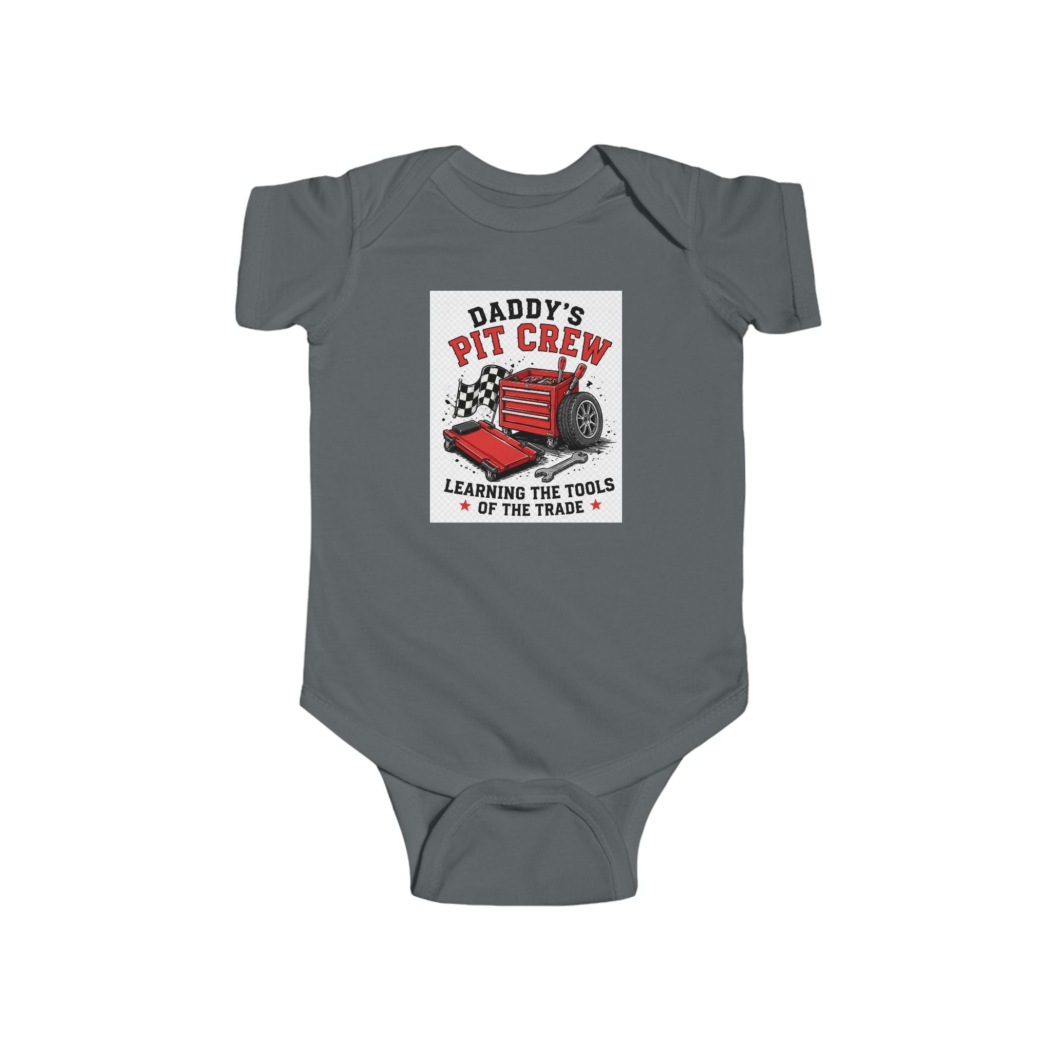 Daddys Pit Crew Infant Fine Jersey Bodysuit For Newborn