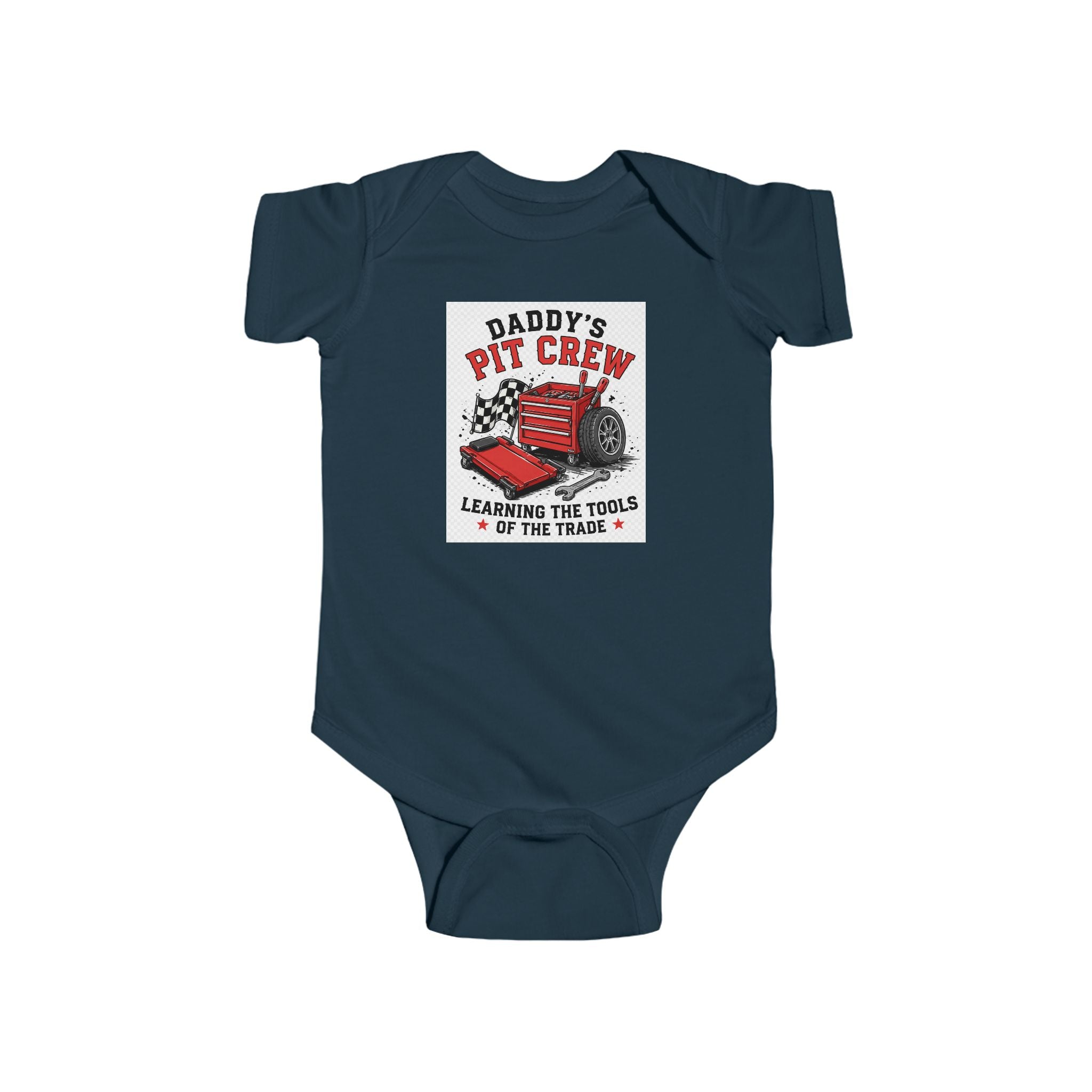 Daddys Pit Crew Infant Fine Jersey Bodysuit For Newborn