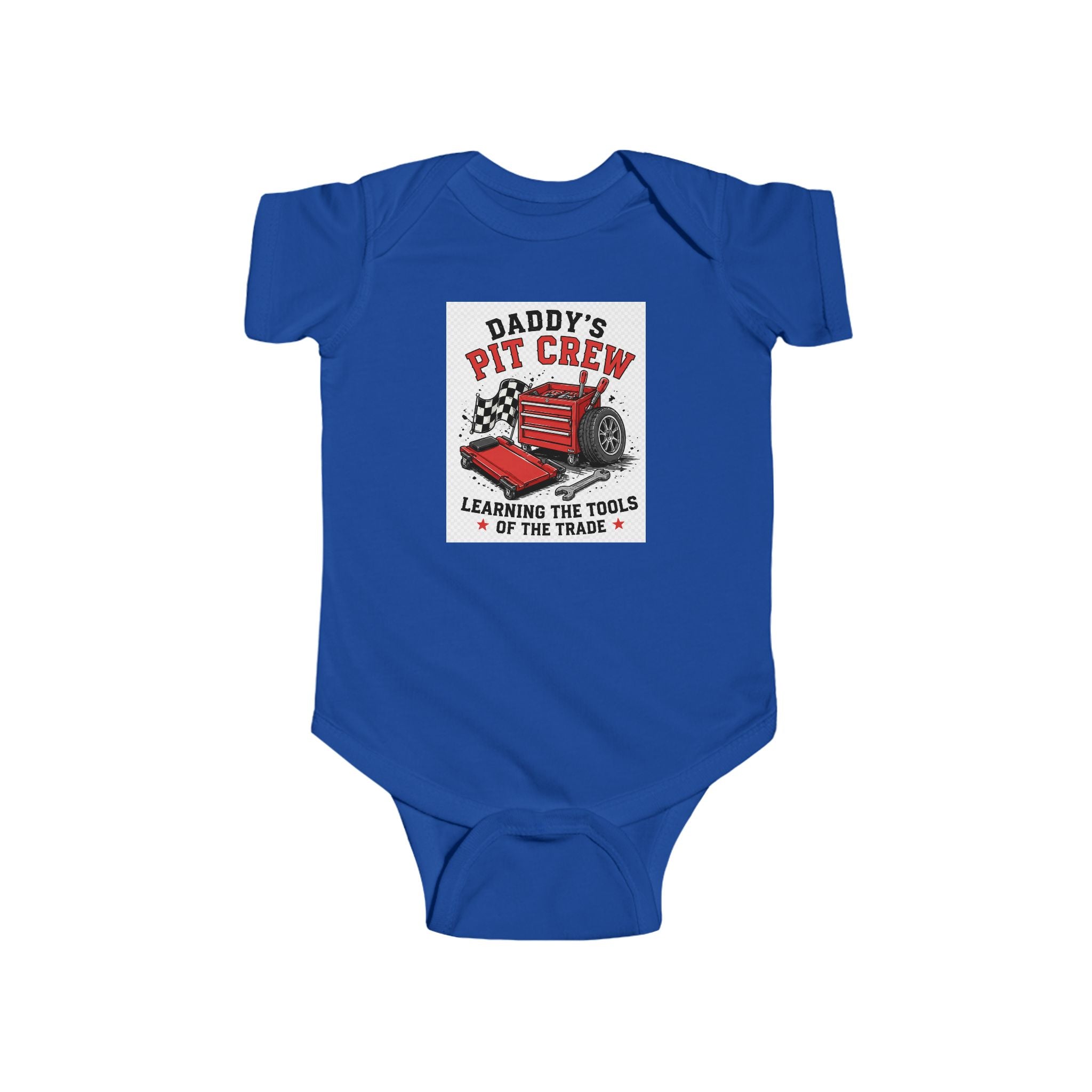 Daddys Pit Crew Infant Fine Jersey Bodysuit For Newborn