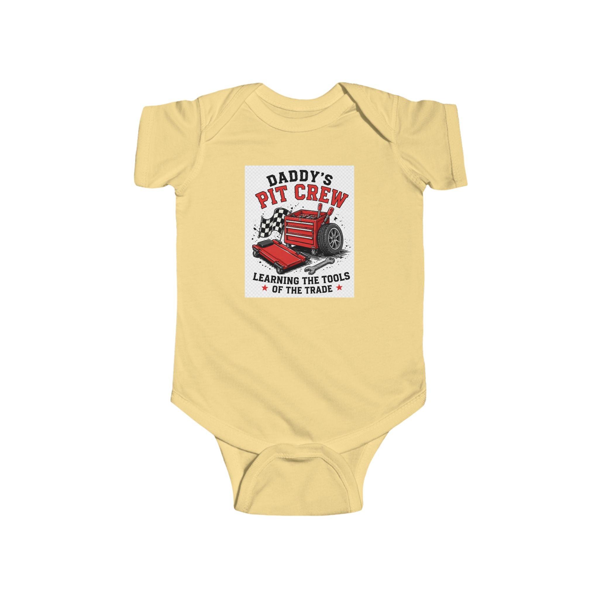 Daddys Pit Crew Infant Fine Jersey Bodysuit For Newborn