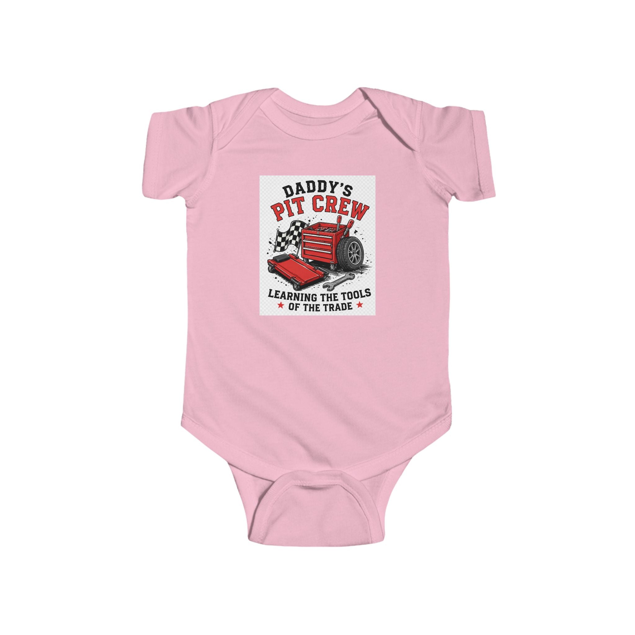 Daddys Pit Crew Infant Fine Jersey Bodysuit For Newborn