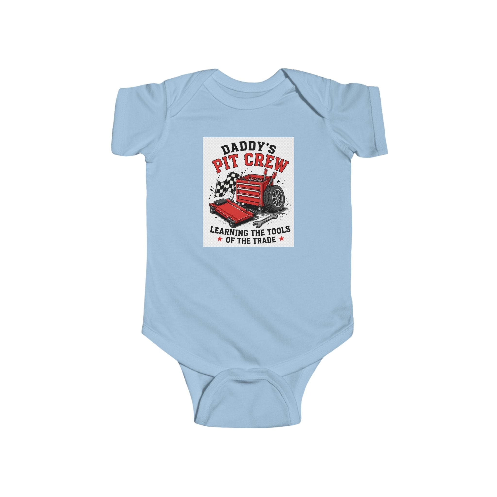 Daddys Pit Crew Infant Fine Jersey Bodysuit For Newborn