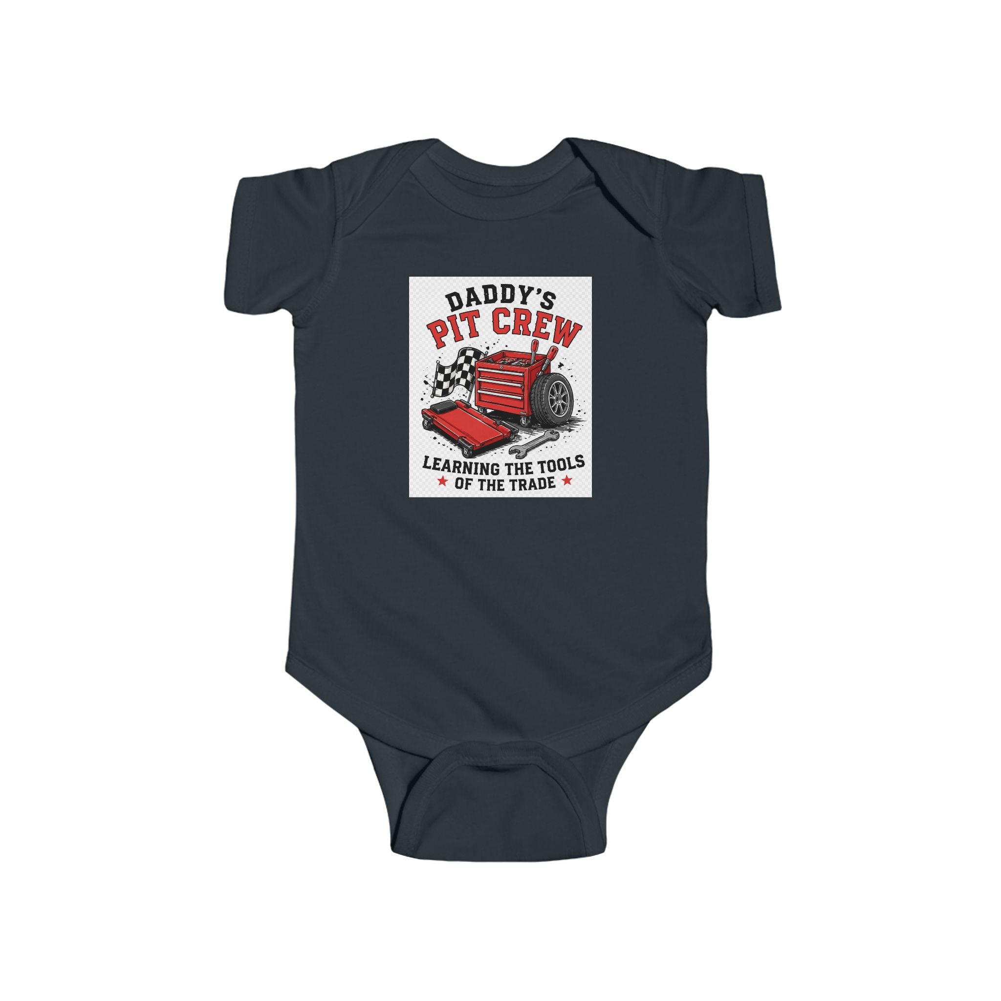 Daddys Pit Crew Infant Fine Jersey Bodysuit For Newborn