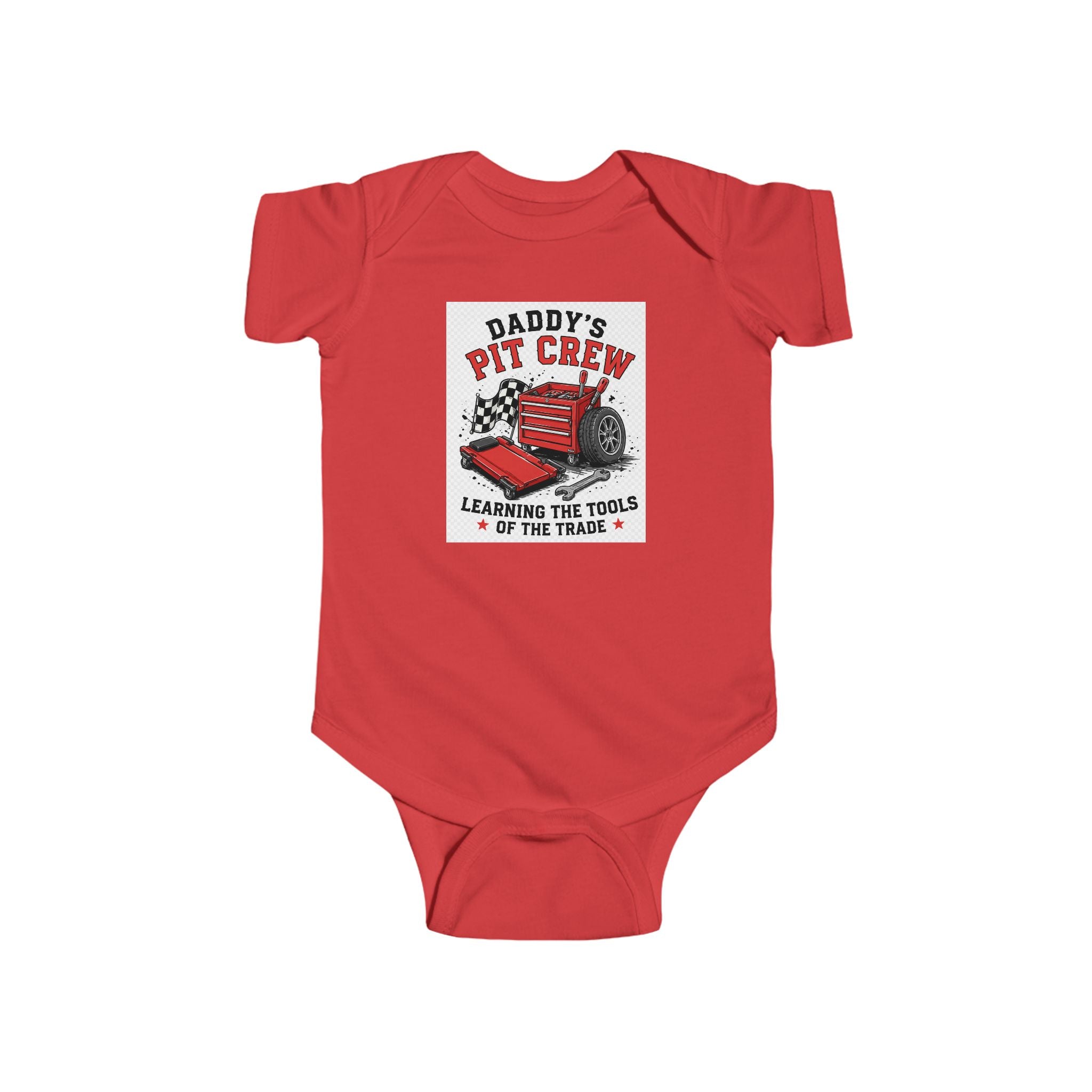 Daddys Pit Crew Infant Fine Jersey Bodysuit For Newborn