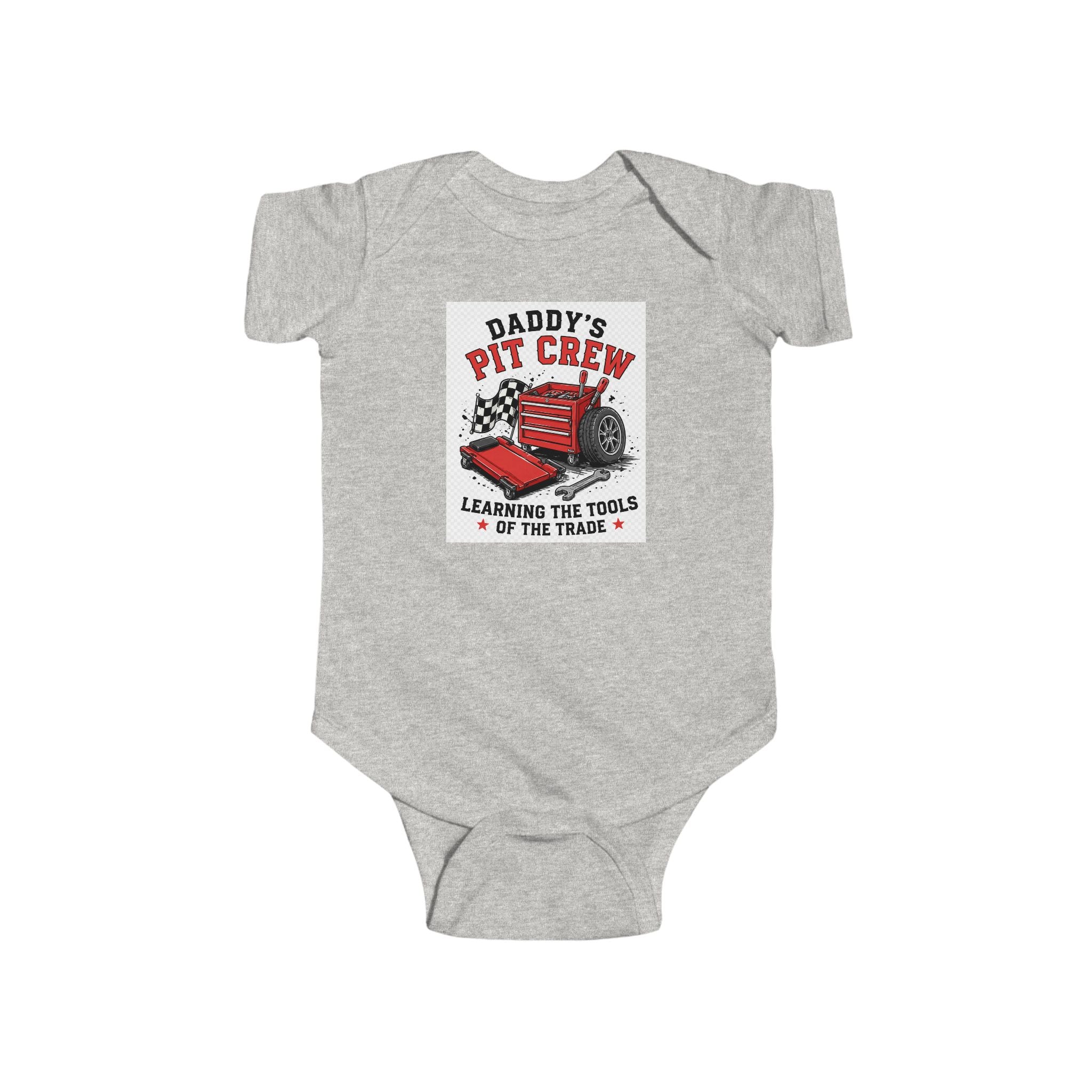 Daddys Pit Crew Infant Fine Jersey Bodysuit For Newborn