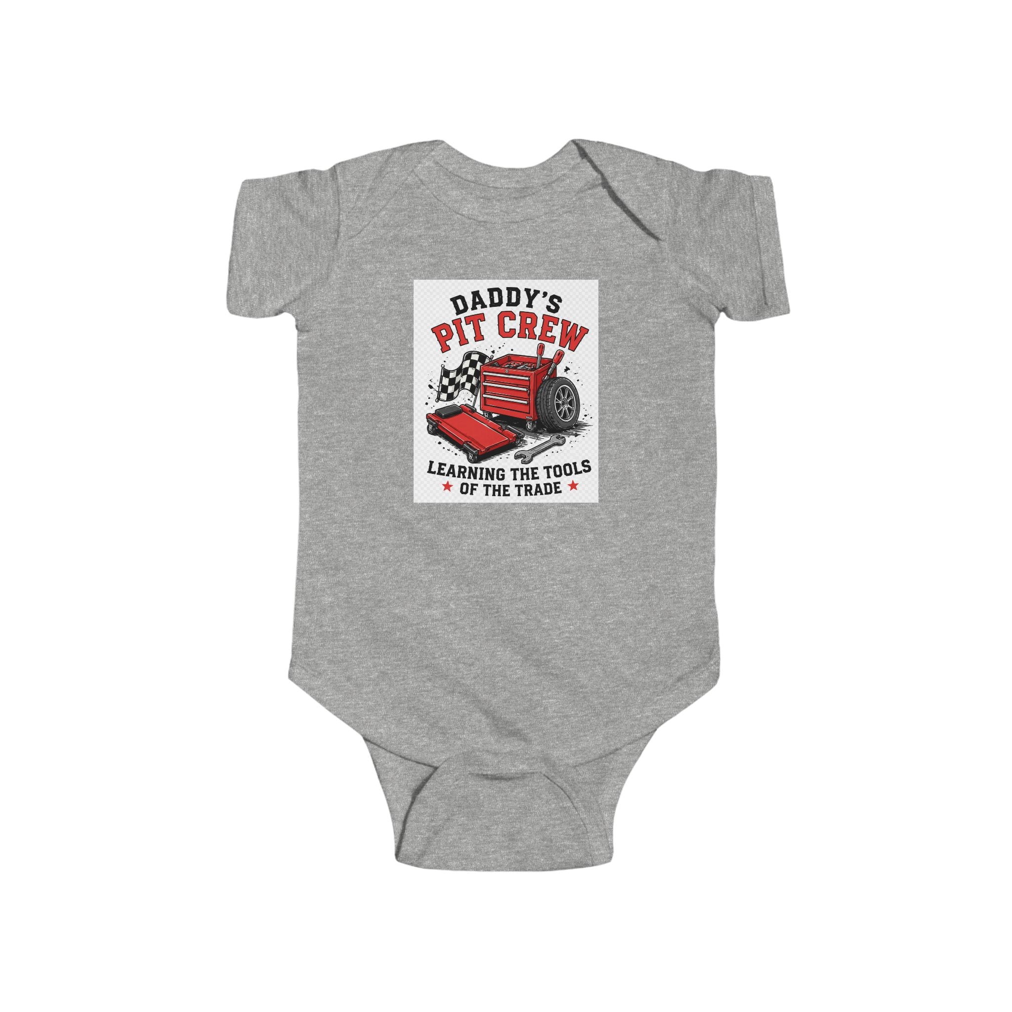 Daddys Pit Crew Infant Fine Jersey Bodysuit For Newborn