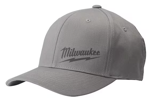Milwaukee Small/Medium Gray Fitted Hat