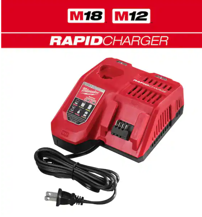 Milwaukee M12 and M18 12-Volt/18-Volt Lithium-Ion Multi-Voltage Rapid Battery Charger