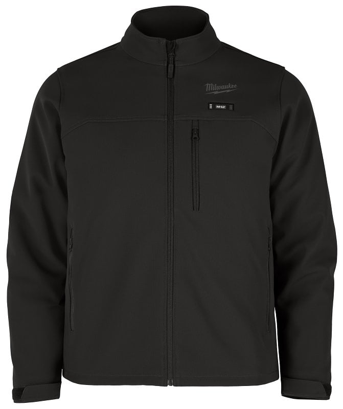 Men's Large M12 12-Volt Lithium-Ion Cordless Tough Shell Black Heated Jacket with (1) 3.0 Ah Battery and Charger