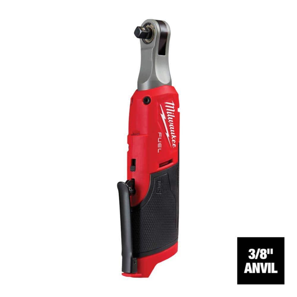 MILWAUKEE M12 FUEL 3/8  High Speed Ratchet – Compact Head  Brushless Motor  Variable Speed  LED Light (Model 2567-20) (Bare Tool)