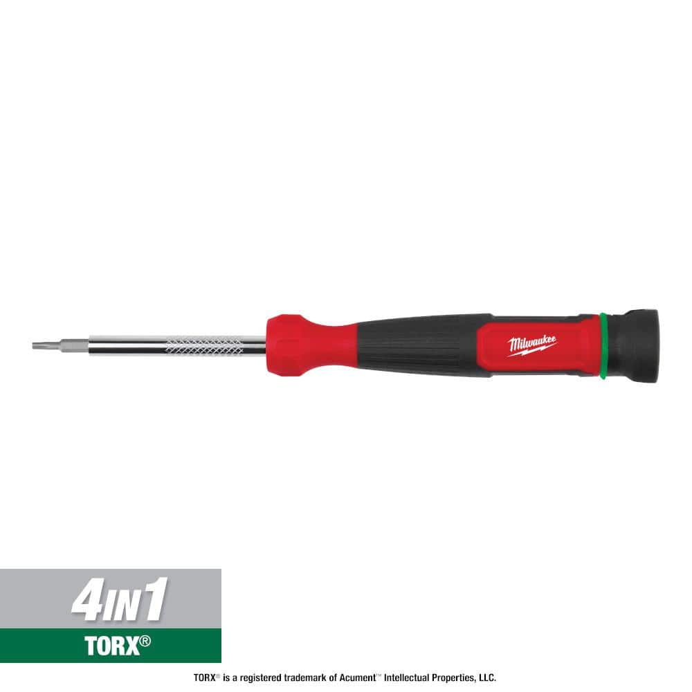 Milwaukee Tool 4-in-1 TORX Security Precision Multi-Bit Screwdriver
