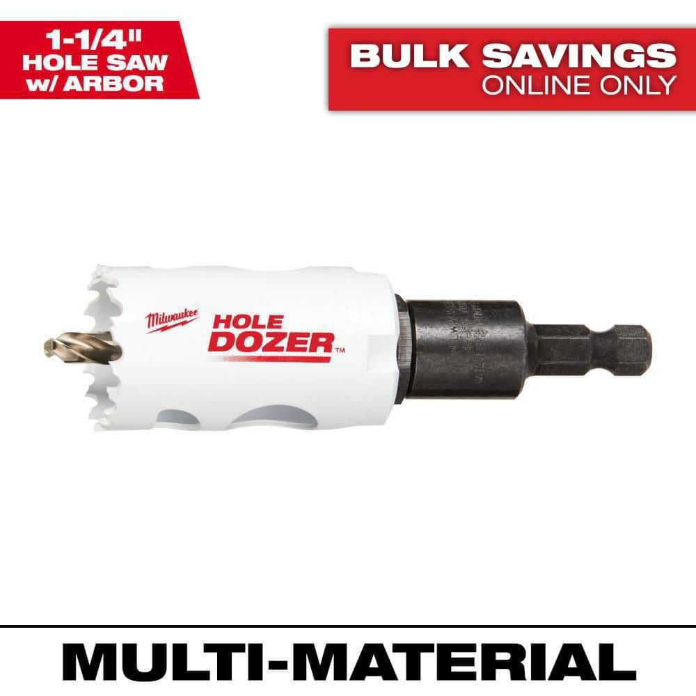 Milwaukee Tool 1-1/4  HOLE DOZER Bi-Metal Hole Saw with Arbor