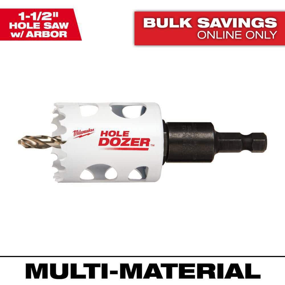 Milwaukee 49-56-9665 1-1/2  HOLE DOZER Bi-Metal Hole Saw with Arbor