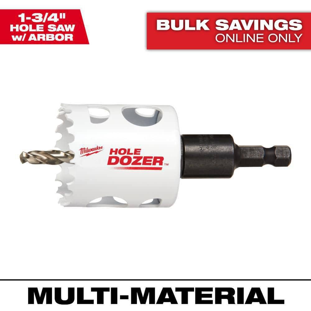 Milwaukee Tool 1-3/4  HOLE DOZER Bi-Metal Hole Saw with Arbor