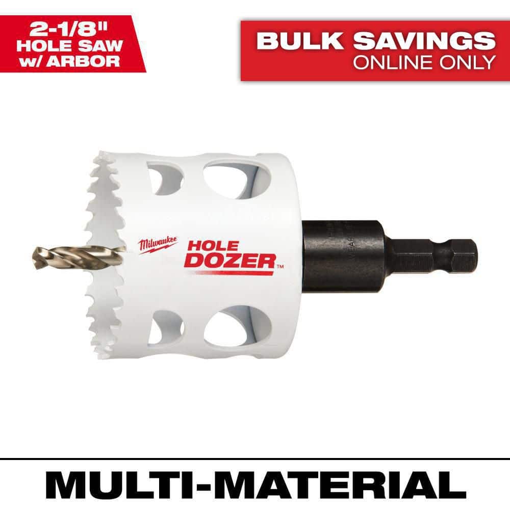 Milwaukee Tool 2-1/8  HOLE DOZER Bi-Metal Hole Saw with Arbor