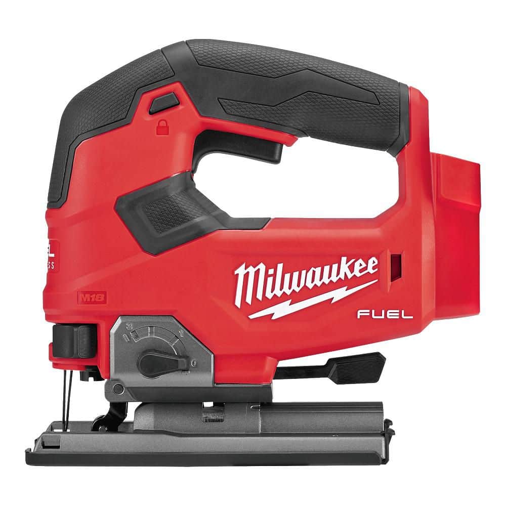 Milwaukee M18 FUEL D-Handle Jig Saw - Bare Tool (2737-20) - Cordless Brushless Power Tool with Tool-Free Adjustments  Integrated LED Light  and Dust Management