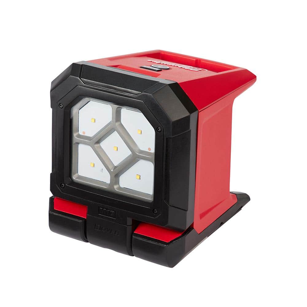 Milwaukee Dust resistant Rover Mounting Flood Light  Metal Red