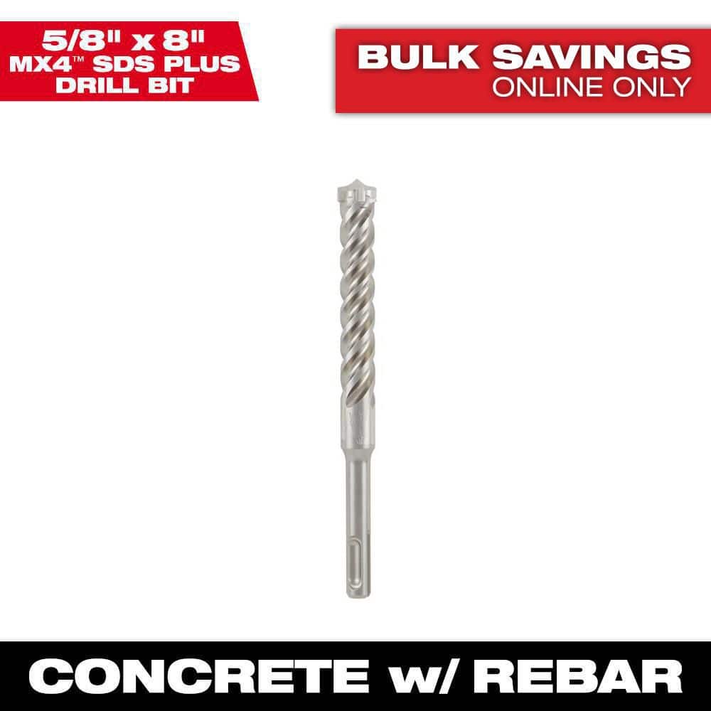 Milwaukee 48-20-8300 5/8 in. X 8 in. 4-Cutter SDS-PLUS Carbide Drill Bit