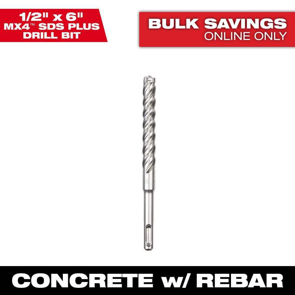Milwaukee 48-20-8371 1/2  X 6  MX4 SDS Plus 4-Cutter Carbide Bit