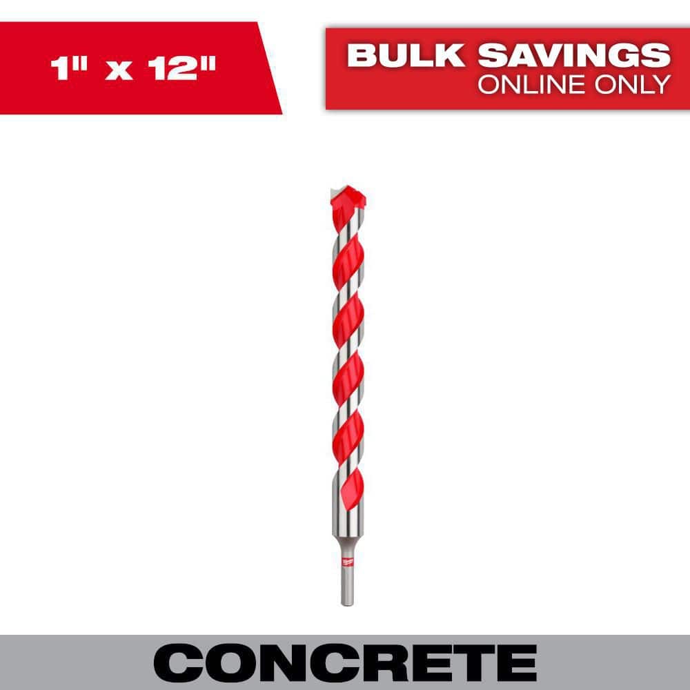 Milwaukee Tool 1  x 10  x 12  Carbide Hammer Drill Bit with POWER TIP