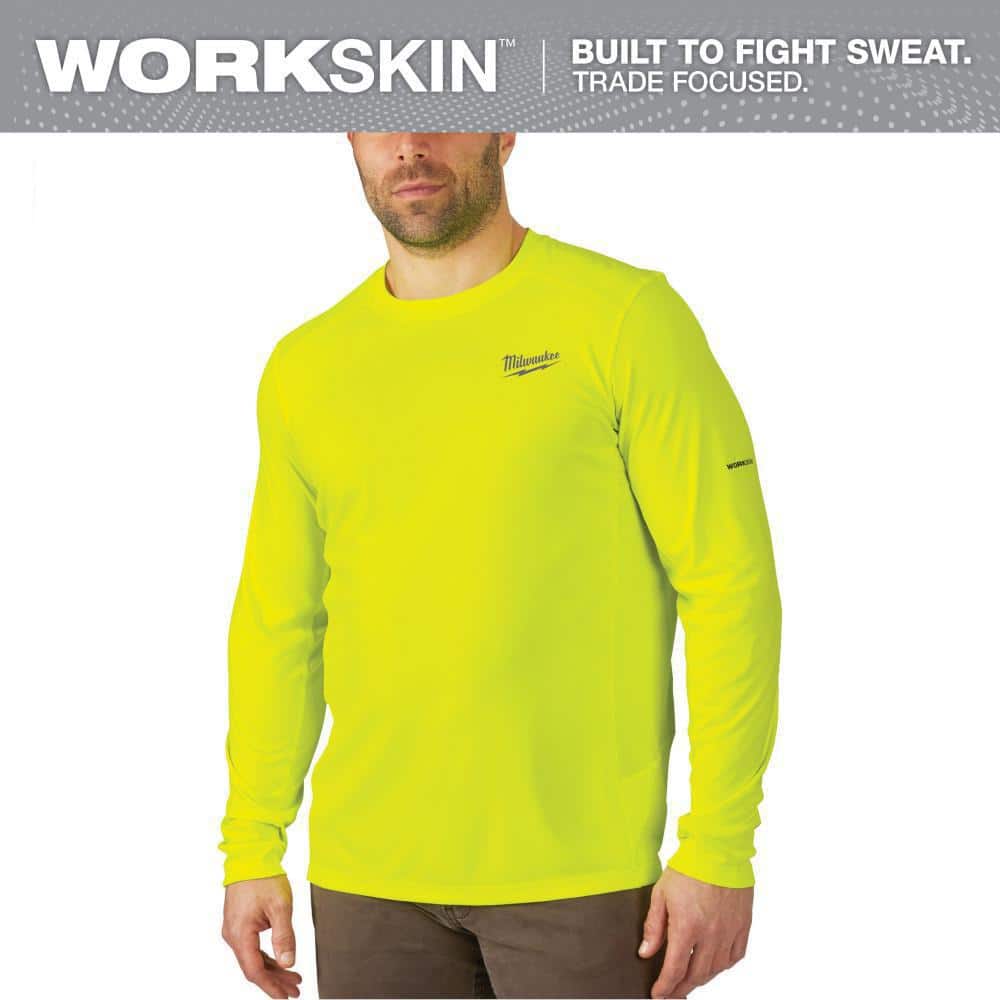 Men's Work Skin 3X-Large Hi-Vis Light Weight Performance Long-Sleeve T-Shirt