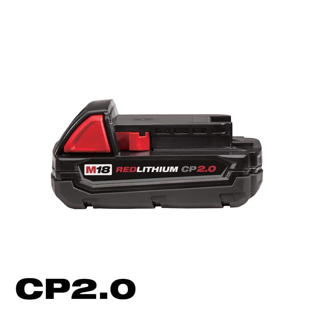 Milwaukee M18 REDLITHIUM 2.0 Compact Battery Pack – 48-11-1820  18V Lithium-Ion  2.0Ah