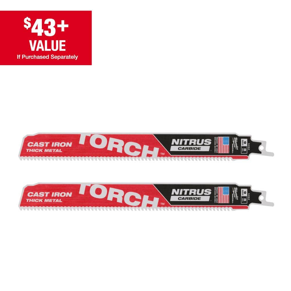 9 in. 8 TPI TORCH Nitrus Carbide Teeth Metal Cutting SAWZALL Reciprocating Saw Blade w/Additional 9 in. 8 TPI Blade