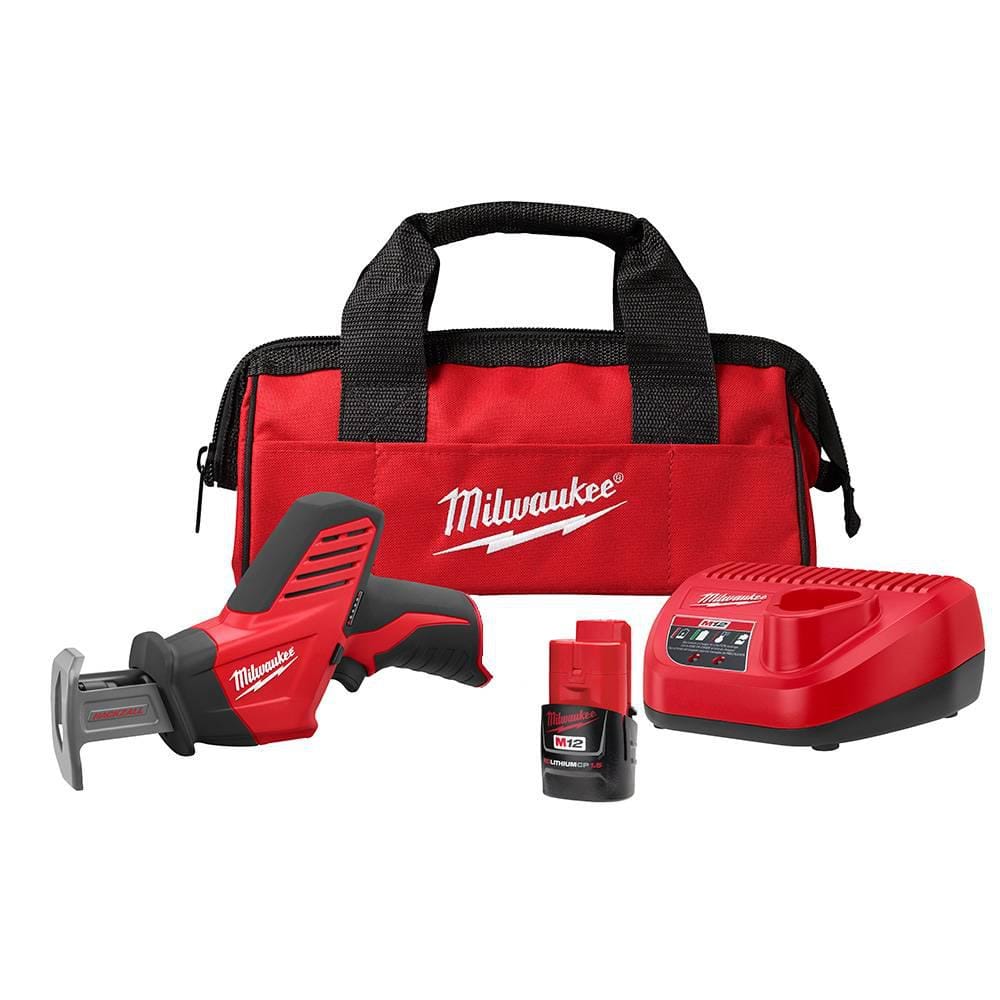 Milwaukee 2420-21 - M12 Fuel Hackzall 1/2  12V 1.5Ah Cordless Straight Handle Reciprocating Saw Kit