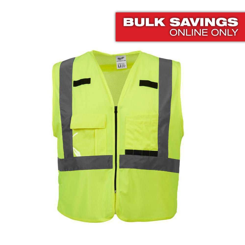 Milwaukee Tool Hi Vis Yellow Safety Vest - L/XL