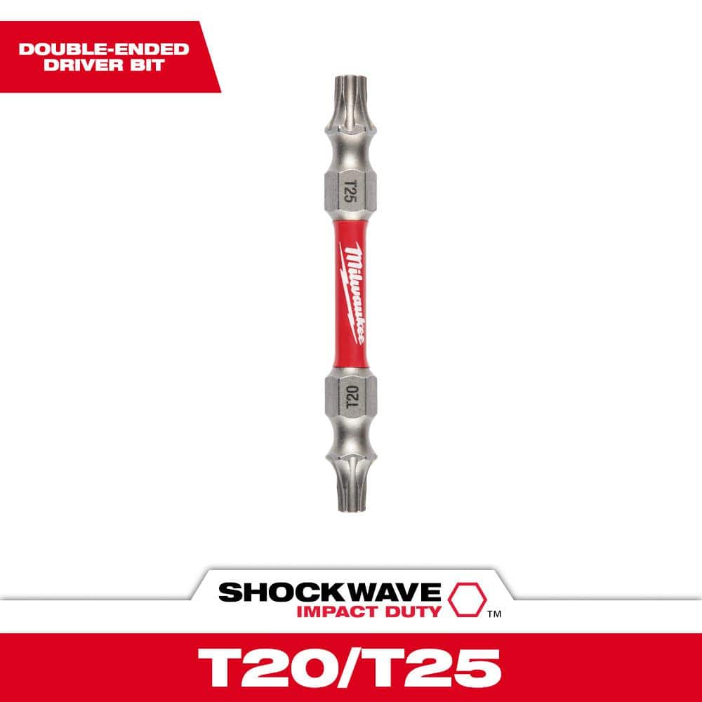 Milwaukee Tool SHOCKWAVE T20/T25 ImpactDouble Ended Bit