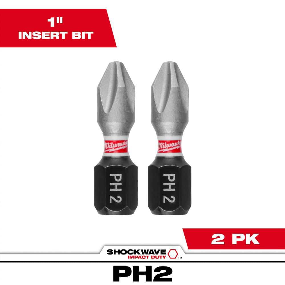 Milwaukee Tool Insert Bit 1/4  Phillips #2 1  PK2 48-32-4412
