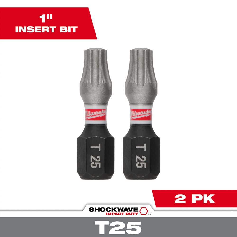 Milwaukee Tool SHOCKWAVE Impact Torx T25 Insert Bits (2 PK)
