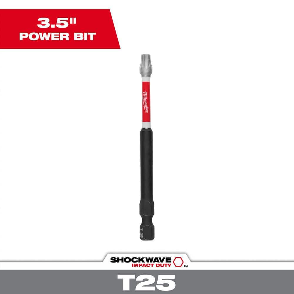 Milwaukee 48-32-4561 Shockwave 3-1/2 in. Impact Torx T25 Power Bit