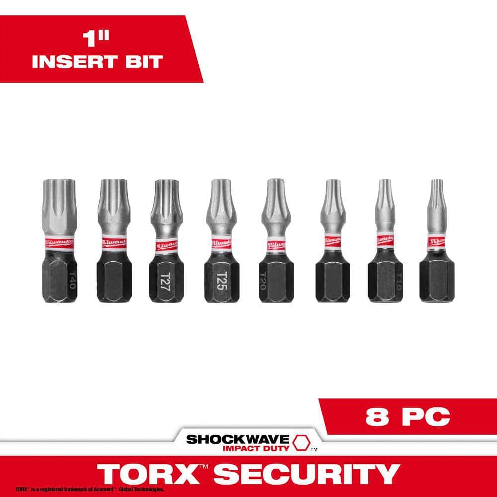 Milwaukee Tool 10-Piece SHOCKWAVE Impact Torx® Security Insert Bit Sets (3 Pack)