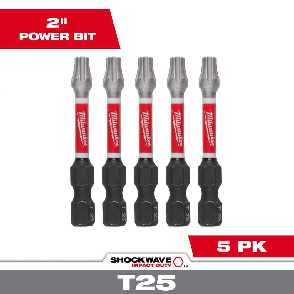 MILWAUKEE ELEC TOOL 5PK 2  T25 Torx Bit 48-32-4685