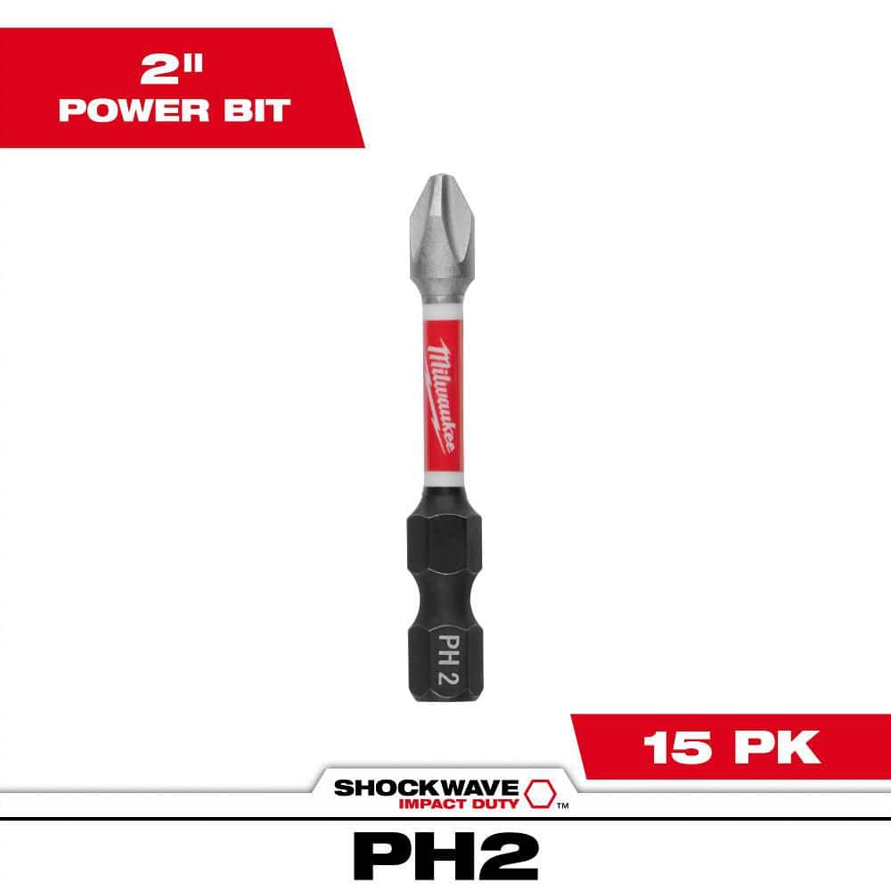 Milwaukee Tool Shockwave 2  Power Bits P2 15PK