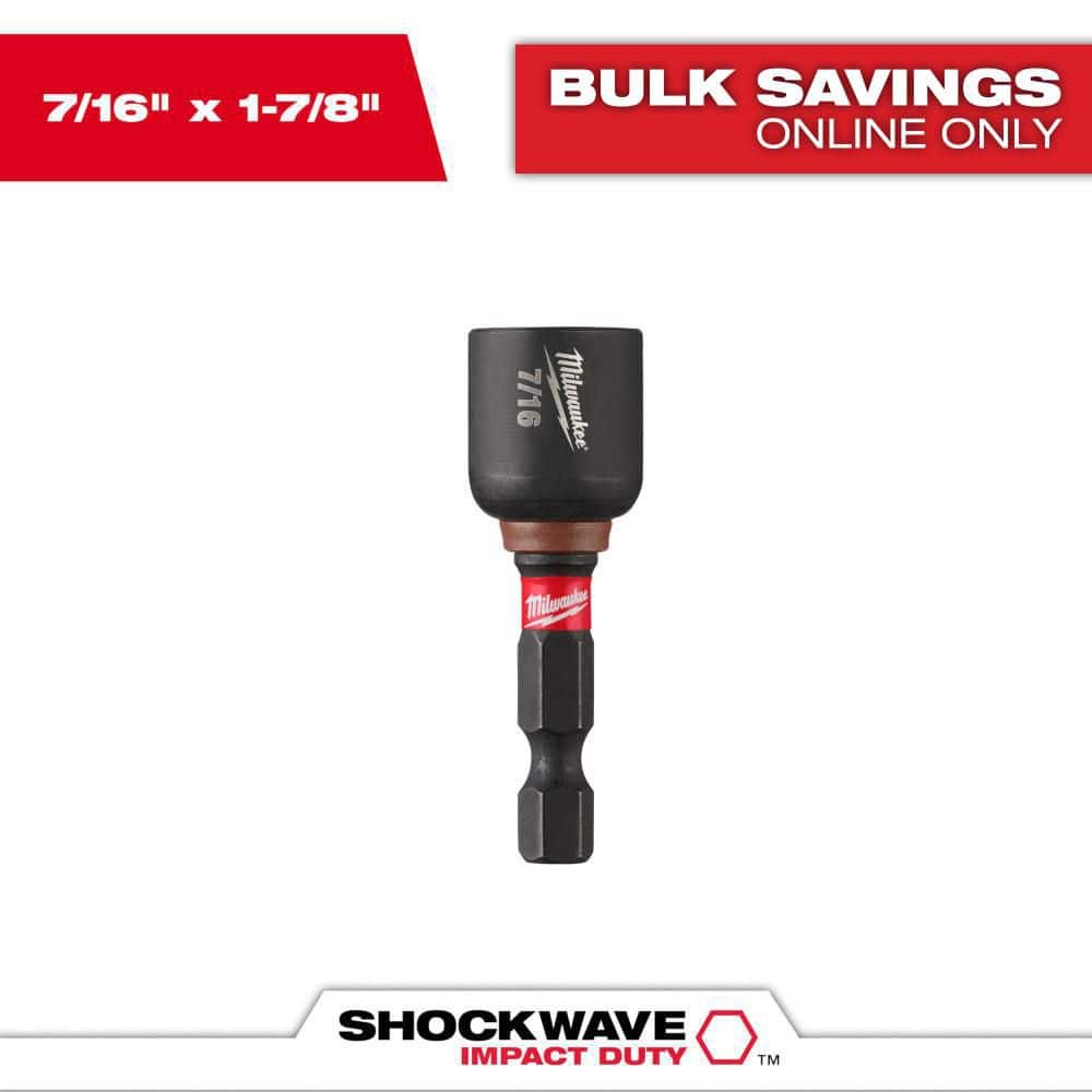 Milwaukee 49-66-4506 Shockwave Impact Duty 7/16  x 1-7/8  Magnetic Nut Driver