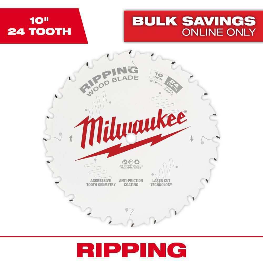 Milwaukee Tool 10  24T Ripping Circular Saw Blade