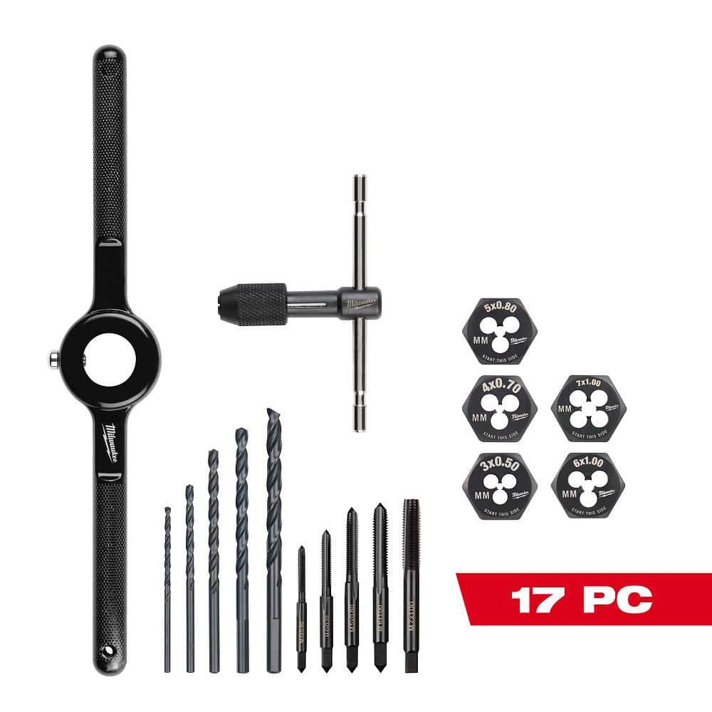 Milwaukee Tool 17PC Metric Tap and Die Set