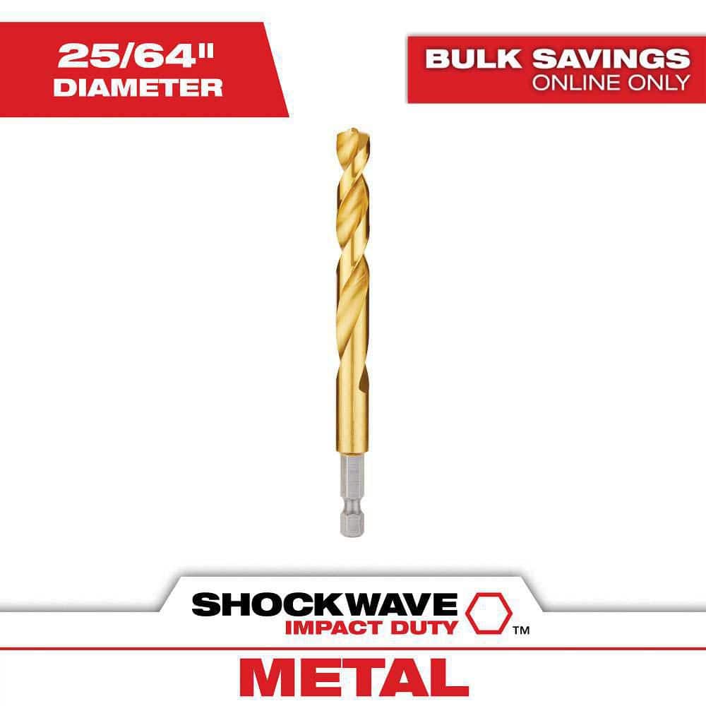 Milwaukee Tool 25/64  SHOCKWAVE RED HELIX Titanium Drill Bit