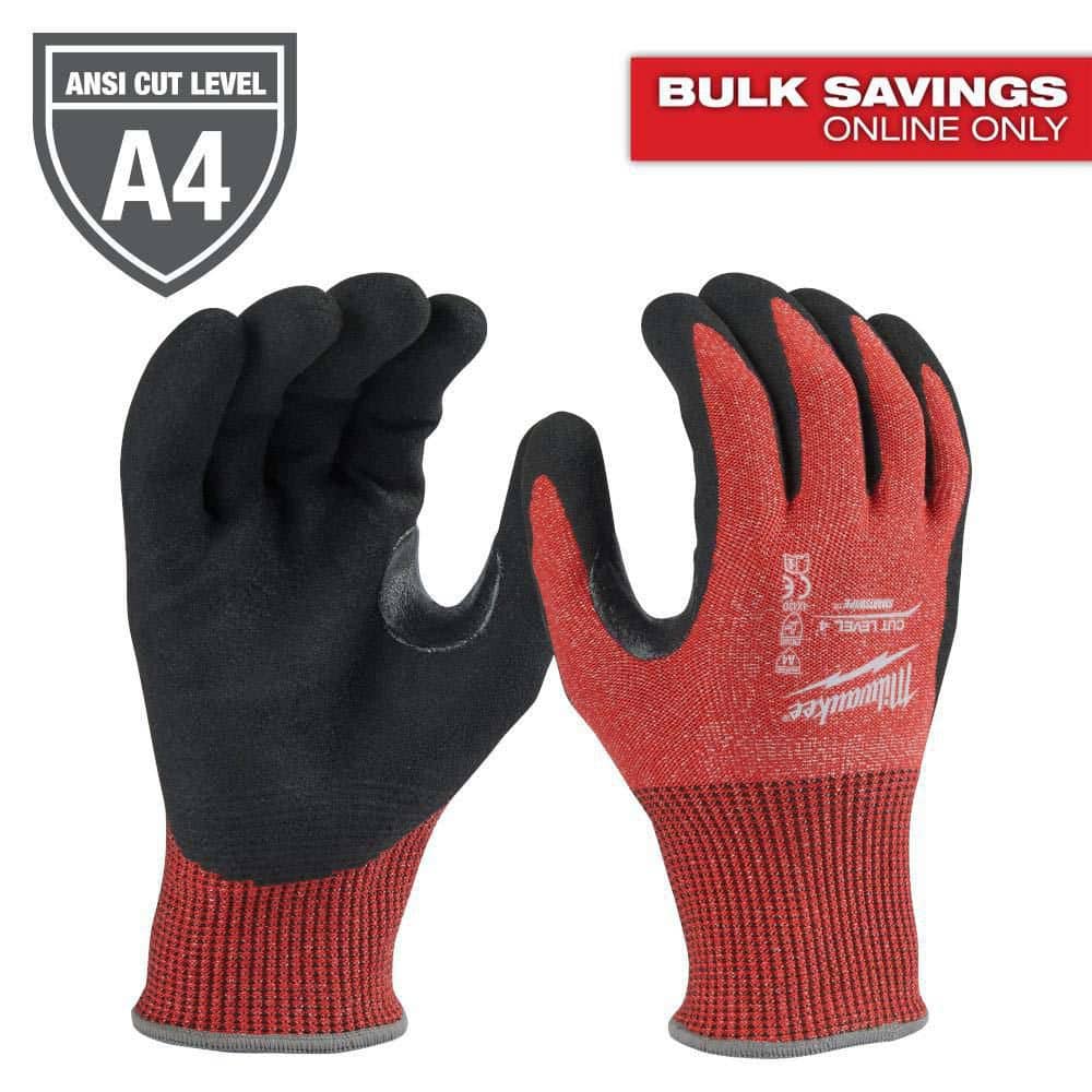 XX-Large Red Nitrile Level 4 Cut Resistant Dipped Work Gloves