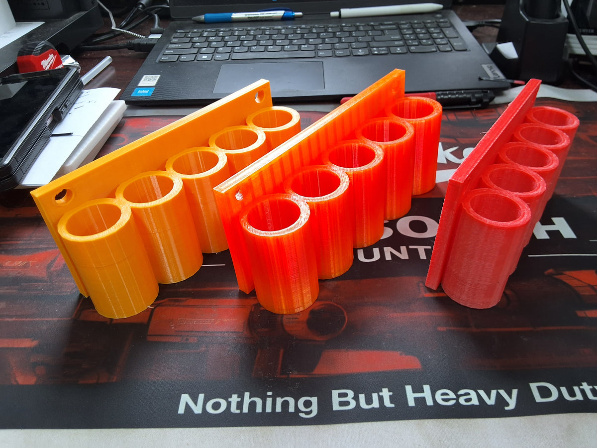 Milwaukee Lithium & Ryobi 4V Battery Holder | 5 Battery Wall Mount | 3D Printed PETG Organizer | Garage Tool Storage