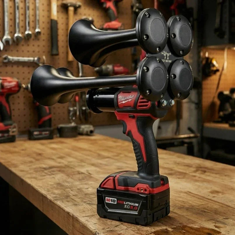 MILWAUKEE M18 TRAIN HORN SET UP