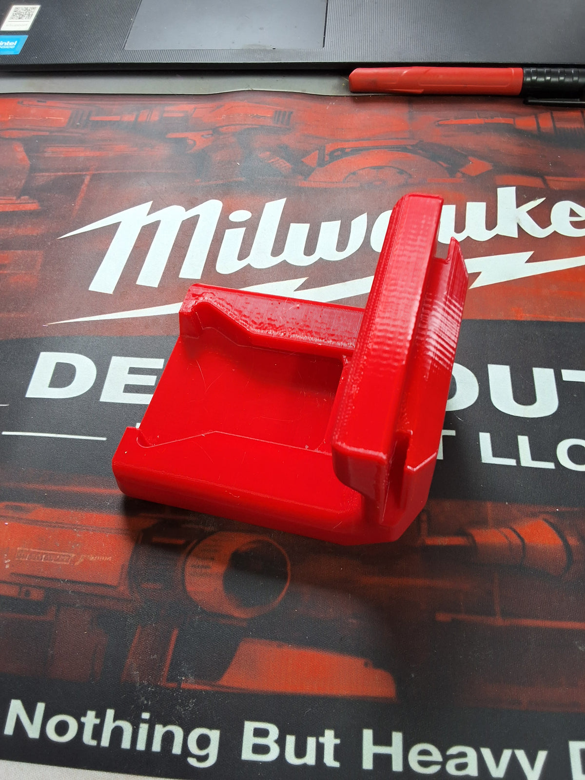 Milwaukee M18 Packout Battery Holder | Locking Battery Shelf Mount | PETG 3D Printed Tool Organizer | Packout Compatible