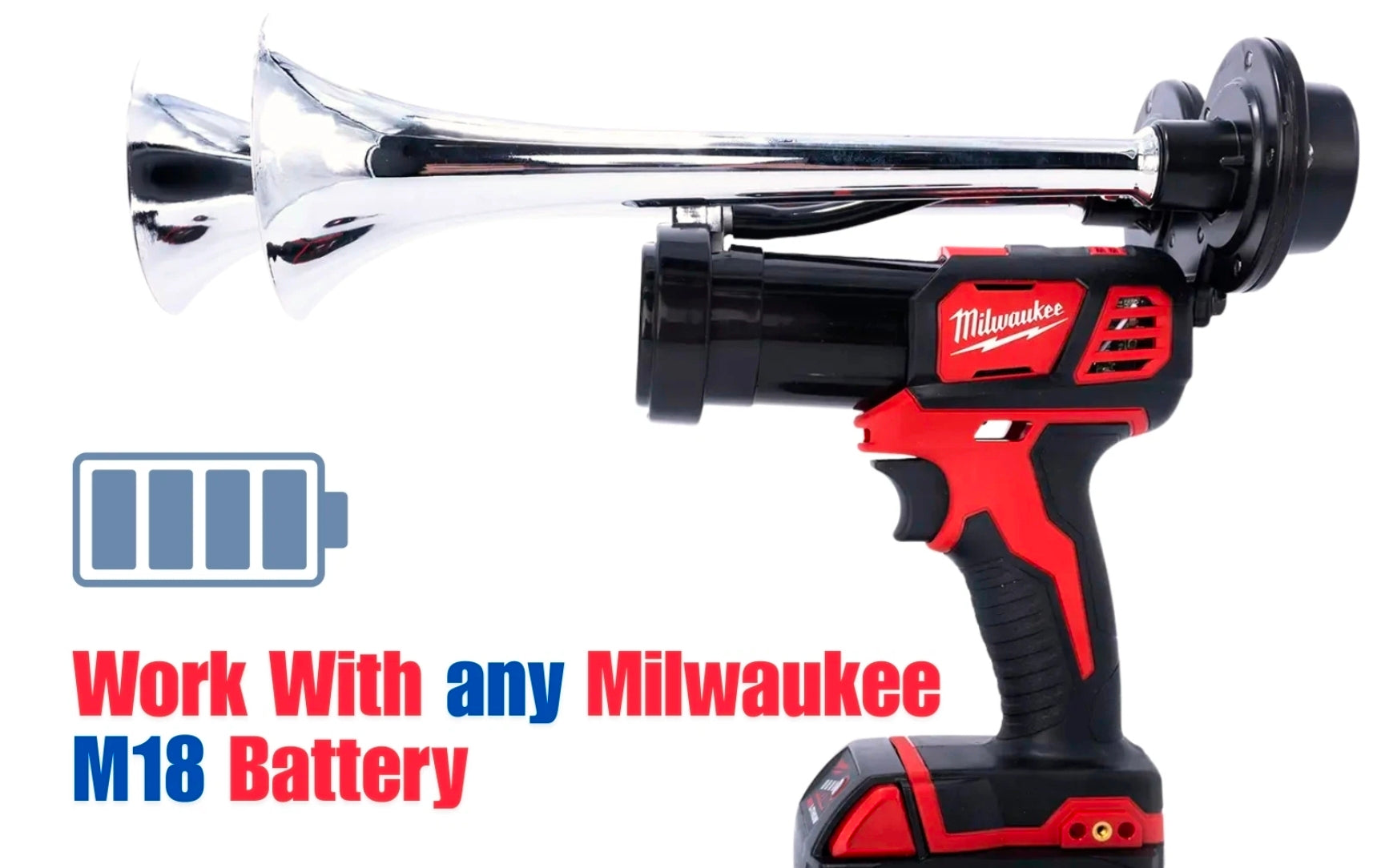 MILWAUKEE M18 TRAIN HORN SET UP
