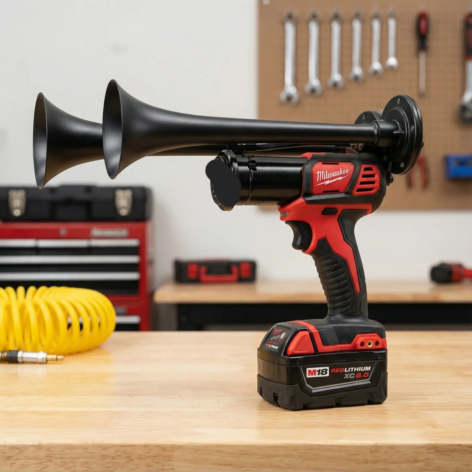 MILWAUKEE M18 TRAIN HORN SET UP