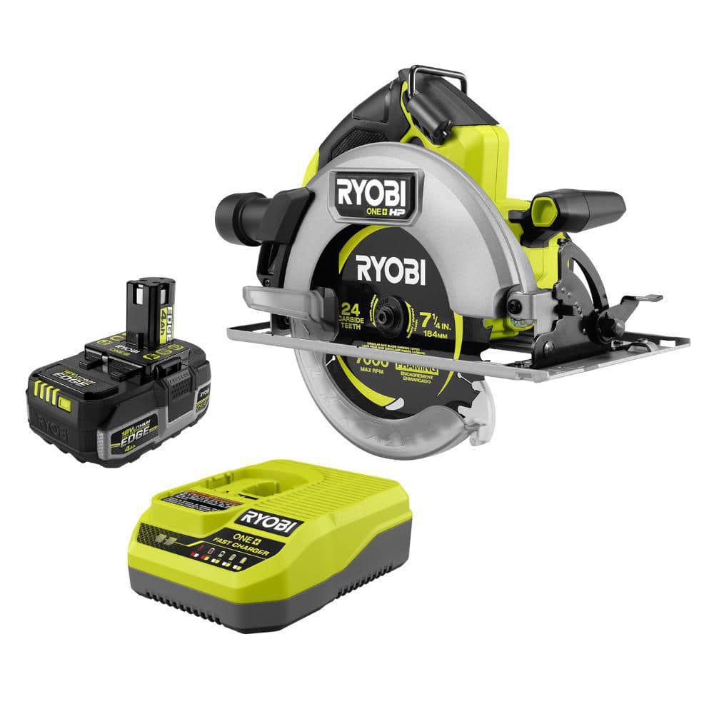 ONE+ HP 18V Brushless Cordless 7-1/4 in. Circular Saw Kit with 4 Ah EDGE Battery and Charger