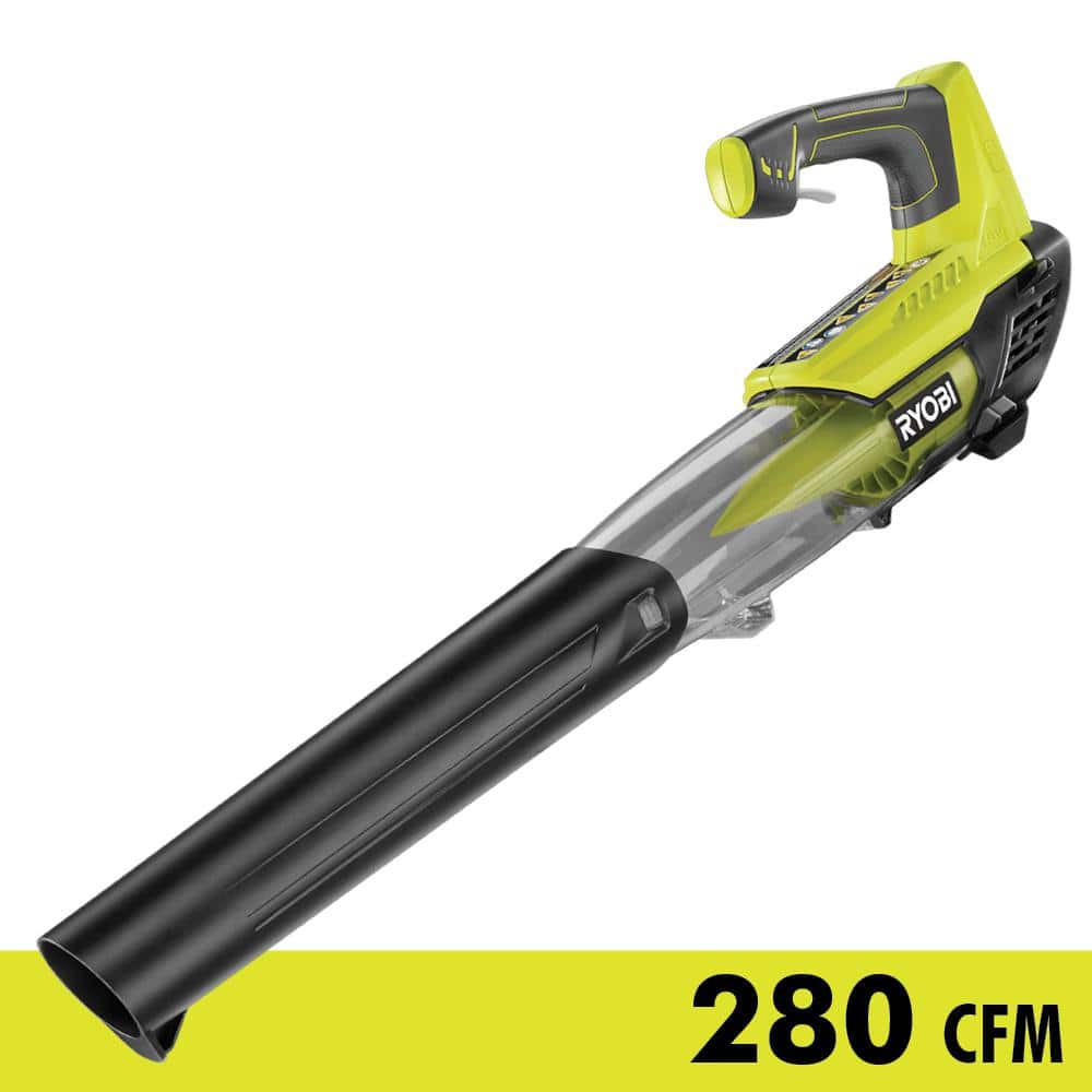 Ryobi ONE+ 100 MPH 280 CFM 18-Volt Lithium-Ion Cordless Jet Fan Leaf Blower Battery and Charger Not Included